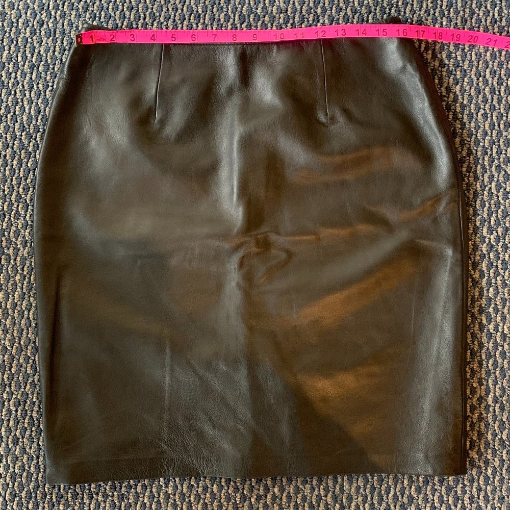 Croft & Barrow Real Black Leather Lambskin Pencil Skirt
